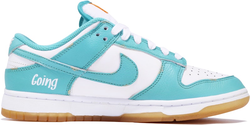 【定製球鞋】Nike Dunk Low Teal Zeal 復古主題 學院風 休閒 蒂芙尼 塗鴉 做舊 高街 低幫 板鞋 女款 白綠 Order 【定製球鞋】Nike Dunk Low Teal Zeal 復古主題 學院風 休閒 蒂芙尼 塗鴉 做舊 高街 低幫 板鞋 女款 白綠