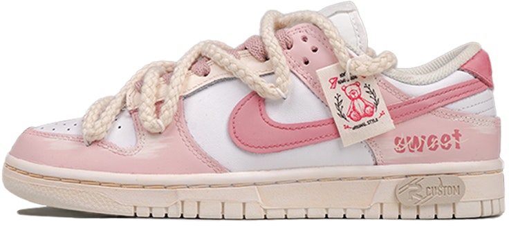 custom-shoes-women-nike-dunk-low-teddy-bear-pink