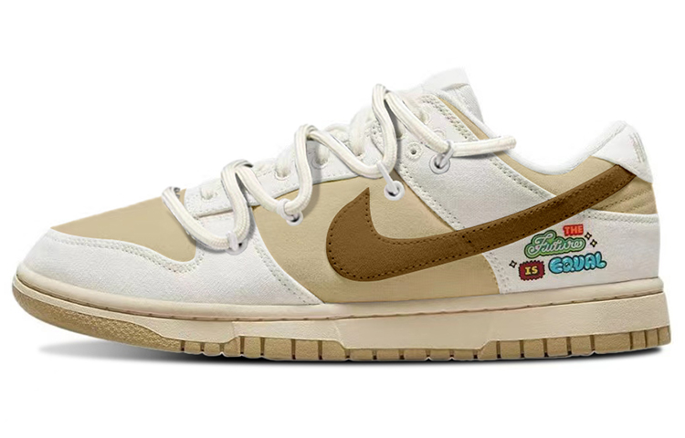 Buy 【定製球鞋】 Nike Dunk Low "未來為平等" 復古 小摩卡 低筒 滑板鞋 女款 白棕