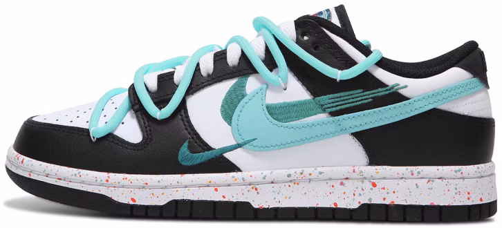 custom-shoes-women-nike-dunk-low-tiffany-blue-deconstructed-black-white-blue