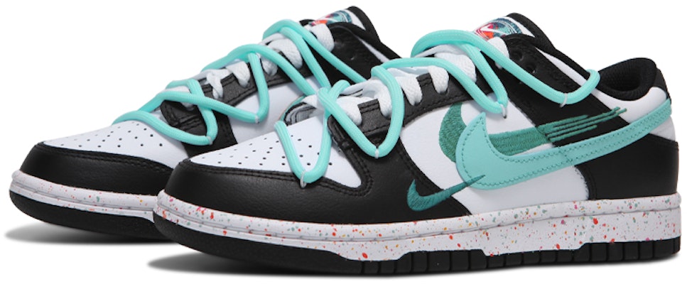 (W) カスタム ダンク Tiffany風 デコン ブラック/ブルー FD4623-131(Teamfour-女款三勾蓝) Lookbook (W) カスタム ダンク Tiffany風 デコン ブラック/ブルー FD4623-131(Teamfour-女款三勾蓝)