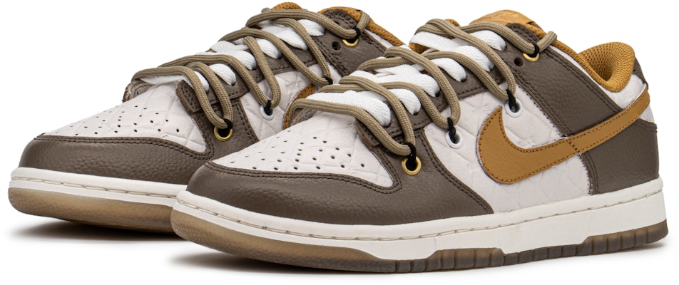 【訂製球鞋】Nike Dunk Low 太妃糖 菱格 小香風 高級感 禮盒 低筒 板鞋 女款 卡其棕 Lookbook 【訂製球鞋】Nike Dunk Low 太妃糖 菱格 小香風 高級感 禮盒 低筒 板鞋 女款 卡其棕