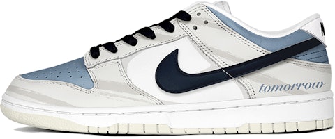 【客製球鞋】Nike Dunk Low 街頭穿搭 撕裂抓痕 "明日之子" 限定鞋盒 休閒 低筒 板鞋 女款 藍白 Order 【客製球鞋】Nike Dunk Low 街頭穿搭 撕裂抓痕 "明日之子" 限定鞋盒 休閒 低筒 板鞋 女款 藍白