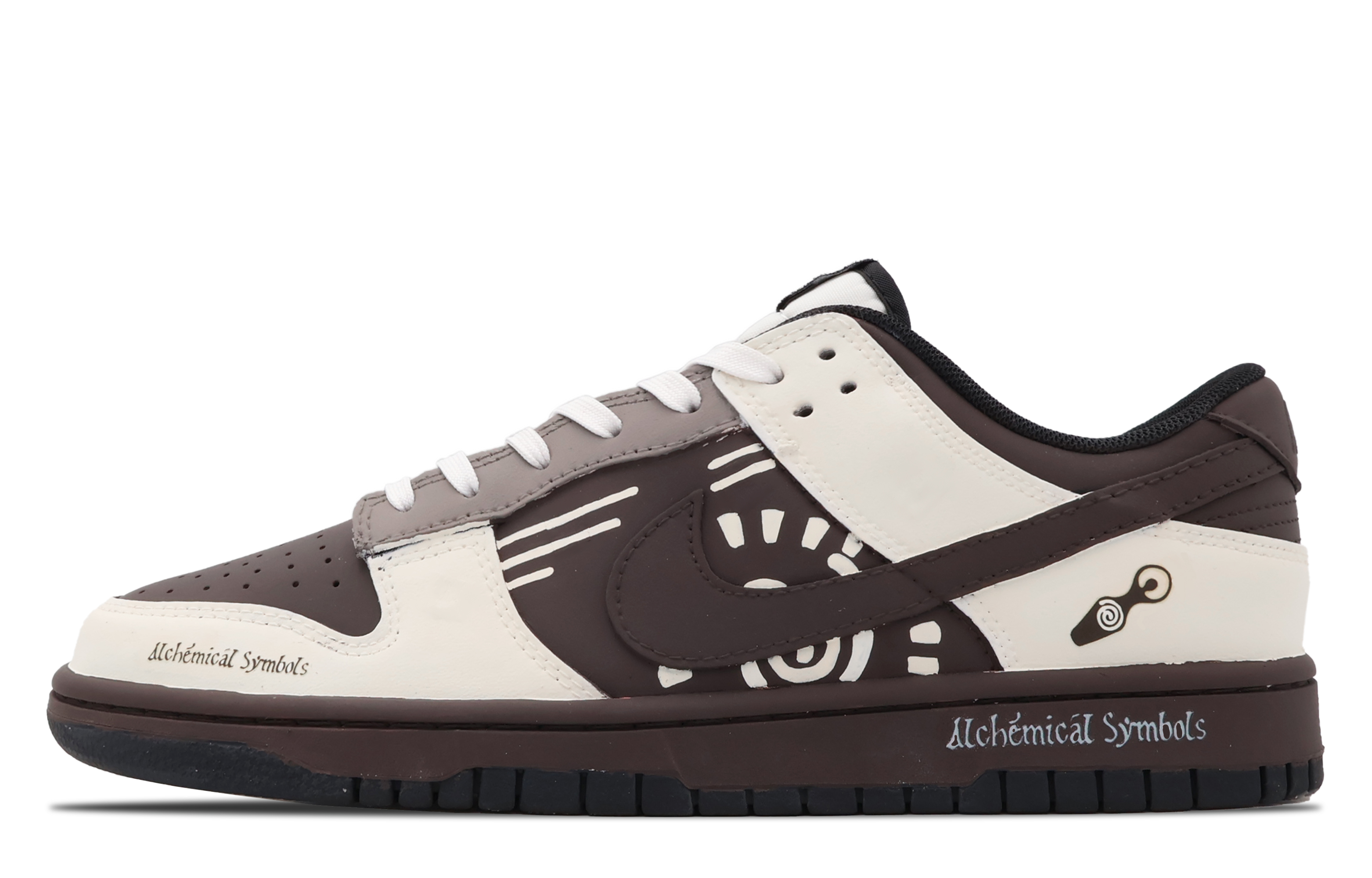 Order 【客製化球鞋】 Nike Dunk Low 圖騰 學院風 小眾 高街 夏日 防滑耐磨 低筒 滑板鞋 女款 黑色