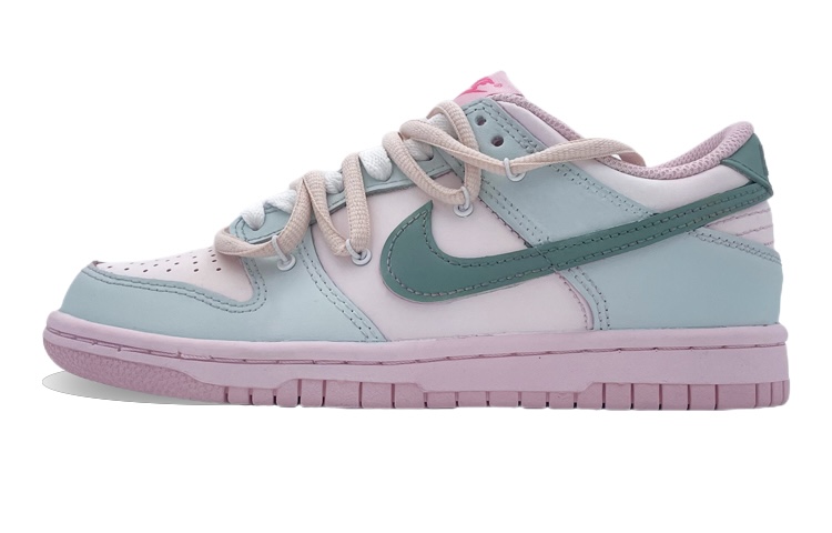 Buy 【定製球鞋】 Nike Dunk Low (GS) 全粉色 低幫 板鞋 女款 粉綠