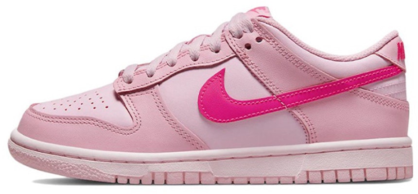 【定製球鞋】 Nike Dunk Low (GS) 全粉色 低幫 板鞋 女款 粉綠 Details for 【定製球鞋】 Nike Dunk Low (GS) 全粉色 低幫 板鞋 女款 粉綠