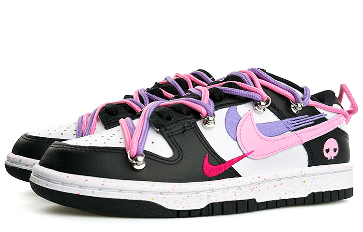 Lookbook (W) 나이키 덩크 로우 '트리플 스우시 핑크' (커스텀) FD4623-131(Team13-粉紫三勾)