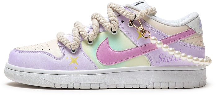 custom-shoes-women-nike-dunk-low-triple-white-stella-pink-purple