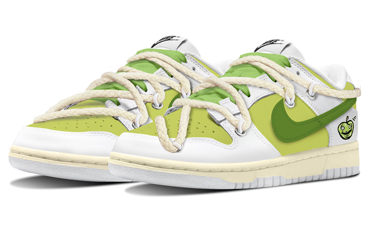 Lookbook (W) Nike Dunk Low Blancas/Verde Manzana Desconstruidas DD1503-109(TeamY-女款复古涂鸦青苹果米绿)