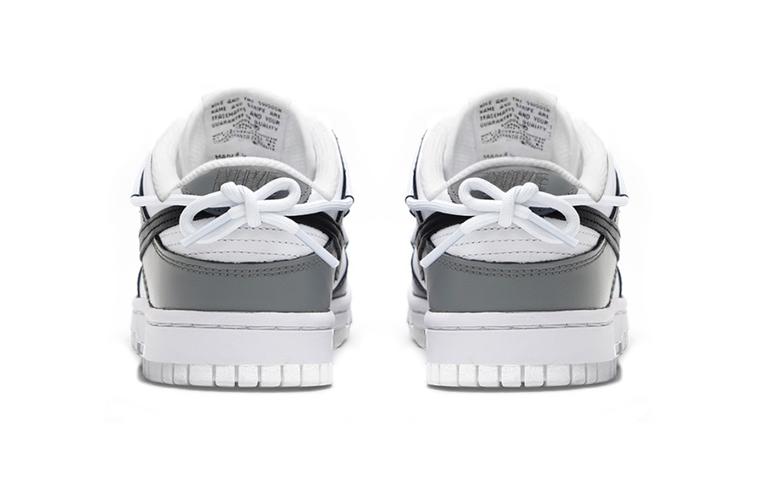 Shop (W) 나이키 덩크 로우 '트리플 화이트 그레이' (커스텀) DD1503-109(Team48-野渡灰)