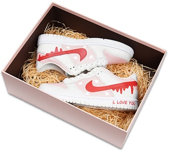 【定制球鞋】Nike Dunk Low “Tropical Twist” 噴繪 特殊鞋盒 愛意 滿滿流動的心 耐磨防滑 休閒 低幫 板鞋 女款 玫紅粉 Order 【定制球鞋】Nike Dunk Low “Tropical Twist” 噴繪 特殊鞋盒 愛意 滿滿流動的心 耐磨防滑 休閒 低幫 板鞋 女款 玫紅粉