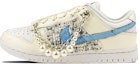 Buy 【定制球鞋】Nike Dunk Low 是在玩鞋禮盒 小香風 毛呢貼布 珍珠鏈條 緞帶 禮物 低幫 板鞋 女款 白藍