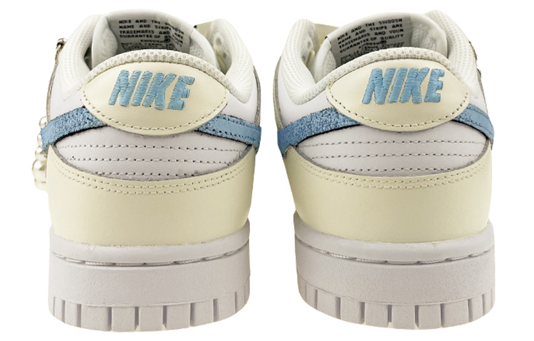 Purchase (W) [定制鞋款] 耐克Dunk Low '斜纹珍珠链丝带' DD7099-100(Team叁-女款贴布小香)