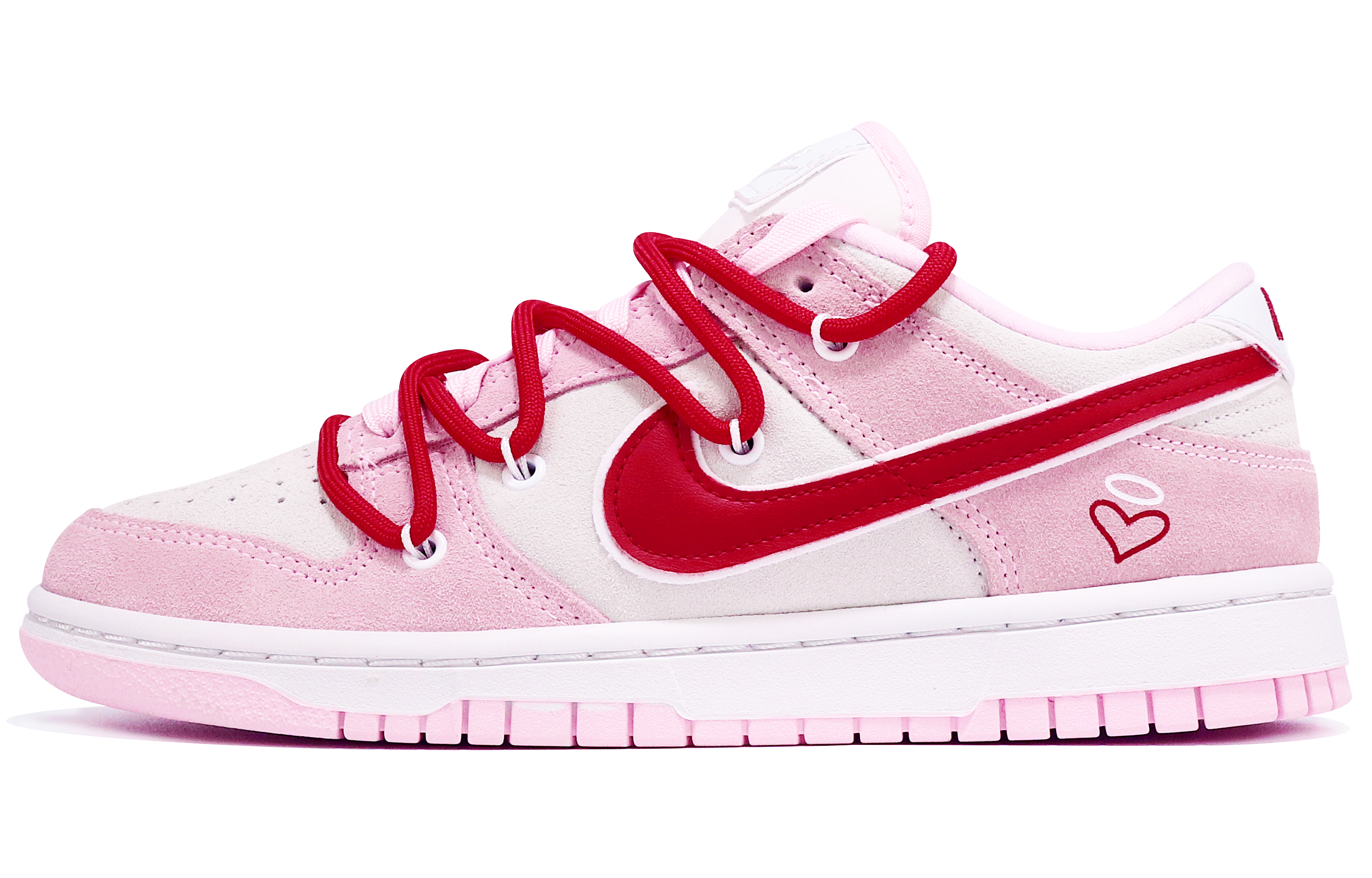 Buy (W) [Shoes Kustom] Nike Dunk Low 'Valentine's Day Putih-Pink' DV3054-600(TeamTen-女款爱心粉)
