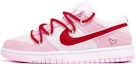 Buy (W) 나이키 덩크 로우 '발렌타인데이 화이트-핑크' (커스텀) DV3054-600(TeamTen-女款爱心粉)