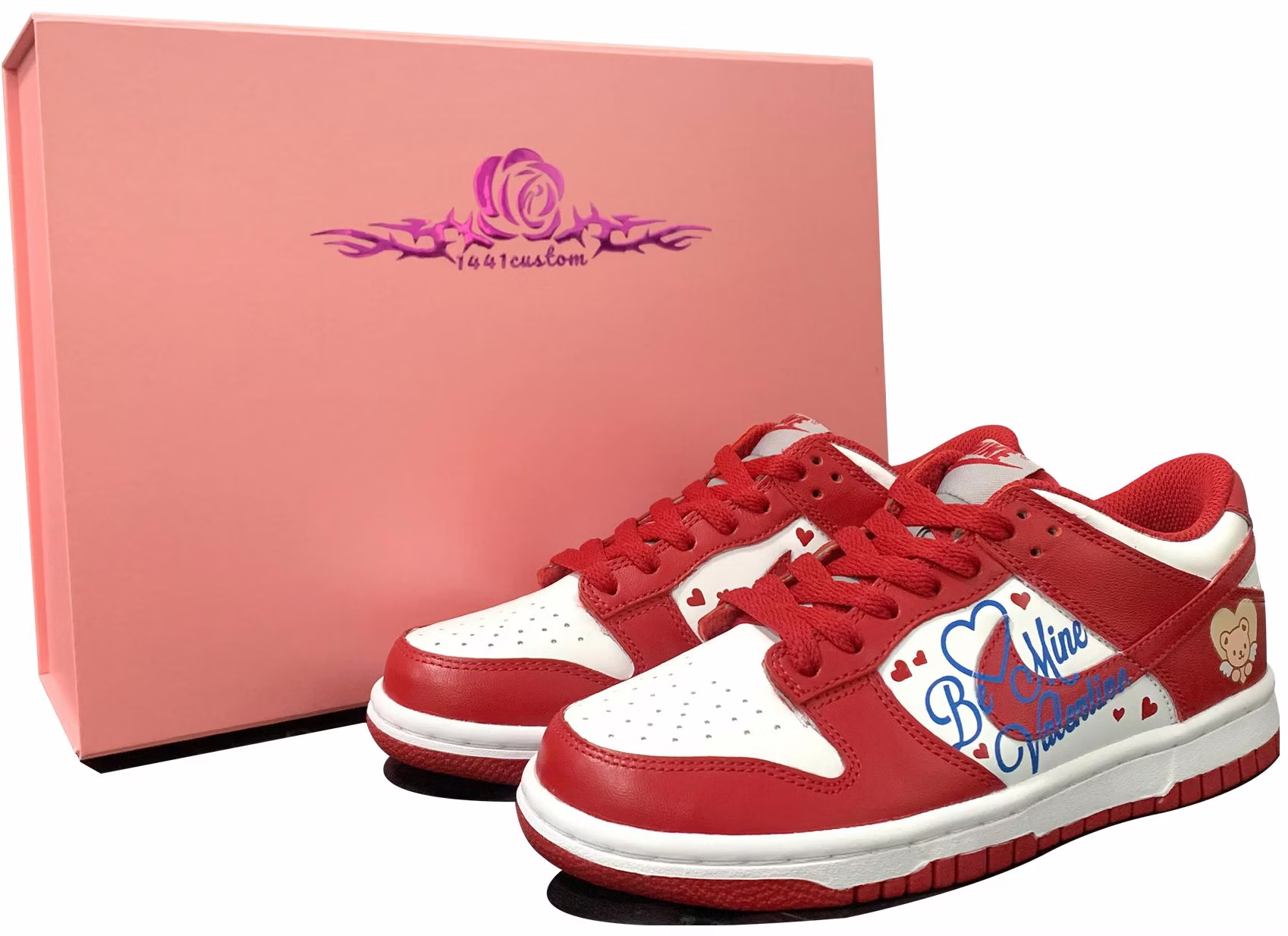 custom-shoes-women-nike-dunk-low-valentine-s-day-sweetheart-teddy