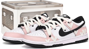 【客製球鞋】Nike Dunk Low 情人節 卡斯製造 粉色熊貓 光變愛心 低幫 板鞋 女款 黑白粉 Buy 【客製球鞋】Nike Dunk Low 情人節 卡斯製造 粉色熊貓 光變愛心 低幫 板鞋 女款 黑白粉