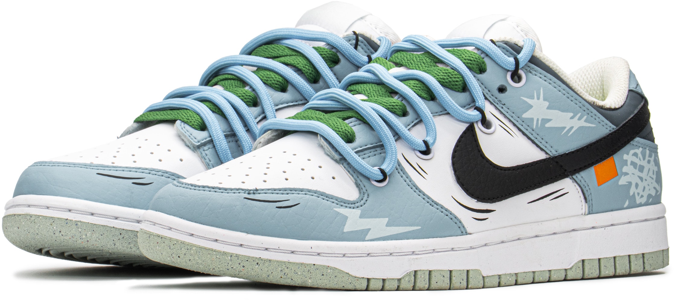 custom-shoes-women-nike-dunk-low-valentine-s-day-blue-black-lightning-heart