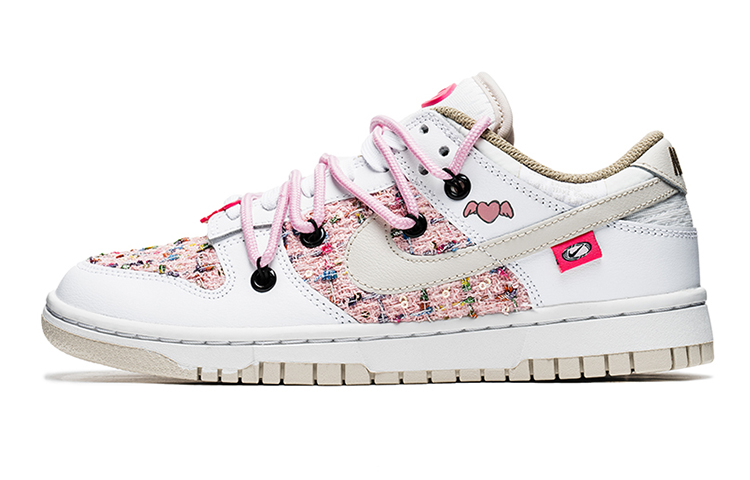 Buy (W) 나이키 덩크 로우 '발렌타인데이 화이트 핑크' (커스텀) DX6060-121(TeamB-女款小香风白粉I-BOX)