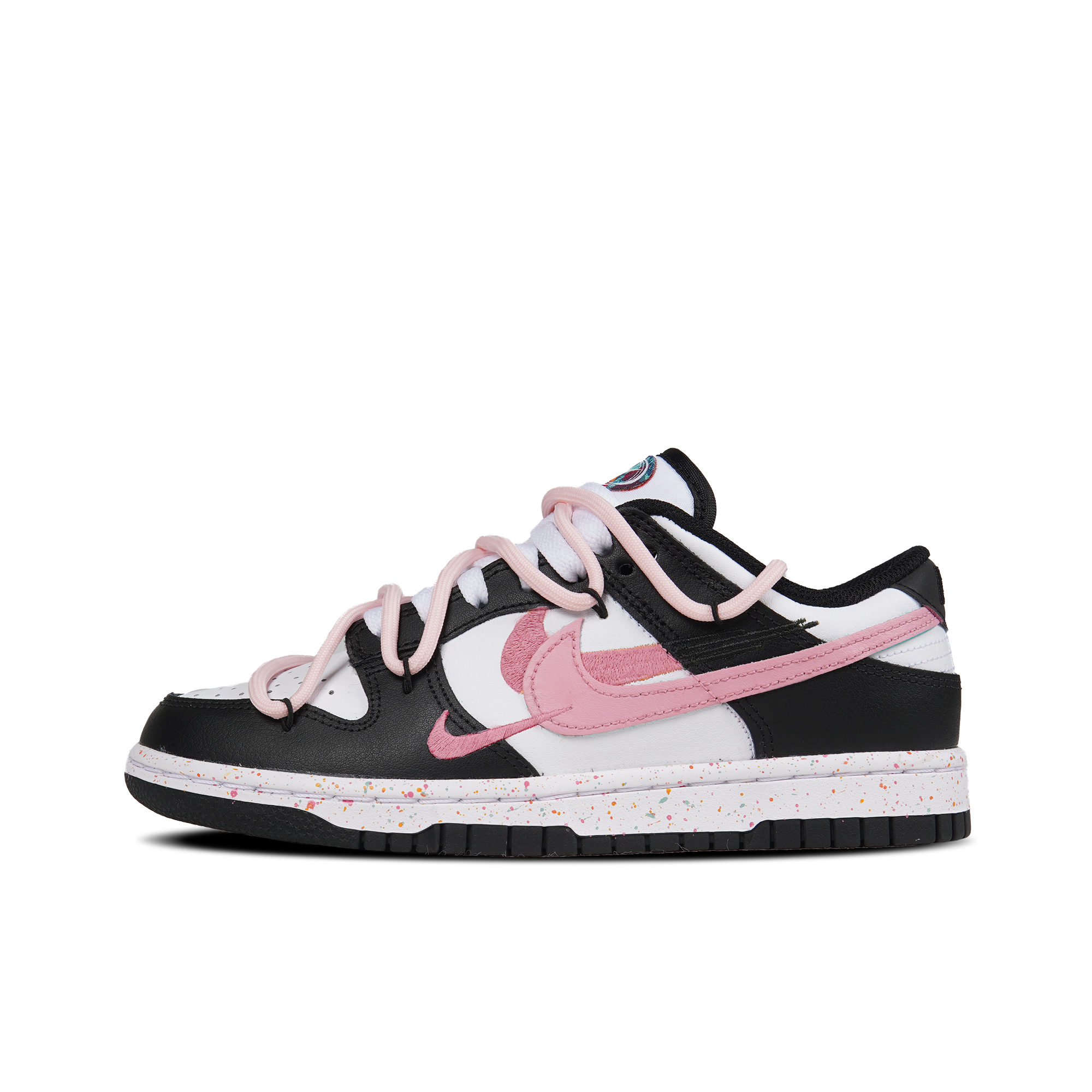 Buy (W) Zapatillas Nike Dunk Low 'San Valentín Negro-Rosa Swoosh' FD4623-131(TeamP-女款黑粉彩点)