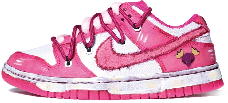 custom-shoes-women-nike-dunk-low-valentine-s-strawberry-distressed