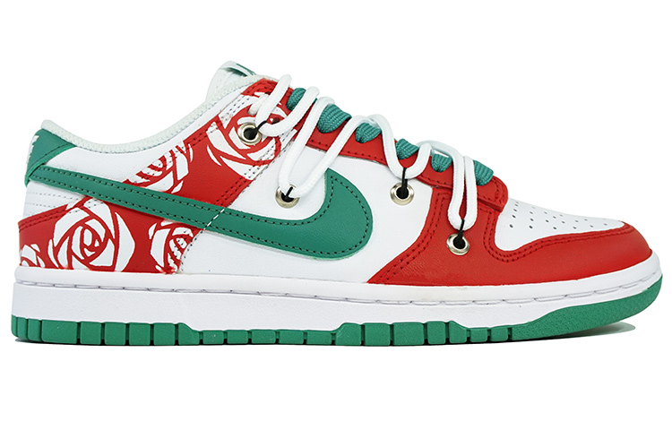 Order 【定制球鞋】Nike Dunk Low 解構 情人節限定 玫瑰島嶼 低幫 板鞋 女款 紅綠色