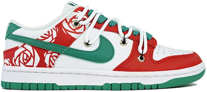 【定制球鞋】Nike Dunk Low 解構 情人節限定 玫瑰島嶼 低幫 板鞋 女款 紅綠色 Order 【定制球鞋】Nike Dunk Low 解構 情人節限定 玫瑰島嶼 低幫 板鞋 女款 紅綠色
