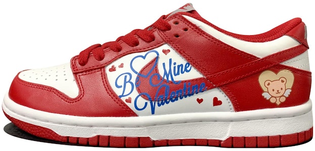 【定製球鞋】Nike Dunk Low 情人節 甜心小熊 低筒 板鞋 女款 紅白 Order 【定製球鞋】Nike Dunk Low 情人節 甜心小熊 低筒 板鞋 女款 紅白