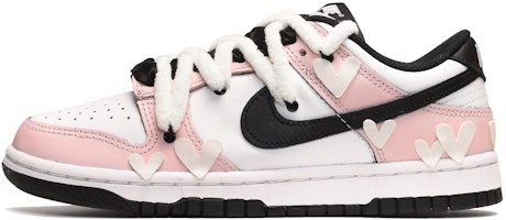 【客製球鞋】Nike Dunk Low 情人節 卡斯製造 粉色熊貓 光變愛心 低幫 板鞋 女款 黑白粉 Order 【客製球鞋】Nike Dunk Low 情人節 卡斯製造 粉色熊貓 光變愛心 低幫 板鞋 女款 黑白粉