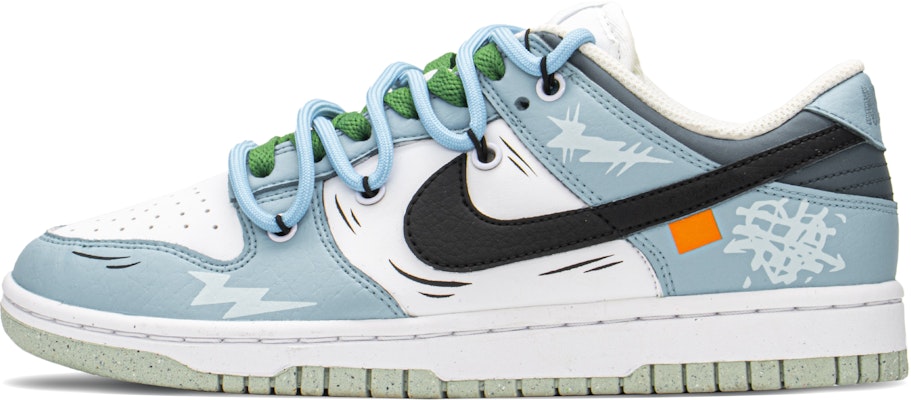 【定制球鞋】Nike Dunk Low FZBB 情人節 特殊禮盒 解構鞋帶 閃電 愛心 低幫 板鞋 女款 藍黑 Order 【定制球鞋】Nike Dunk Low FZBB 情人節 特殊禮盒 解構鞋帶 閃電 愛心 低幫 板鞋 女款 藍黑