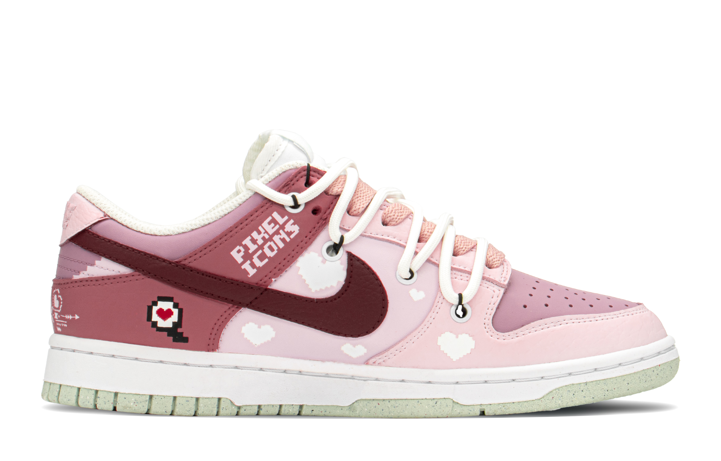 Order (W) [定制鞋款] 耐克Dunk低帮‘情人节像素艺术’ DN1431-102(TeamA-DK可爱像素女S-BOX)