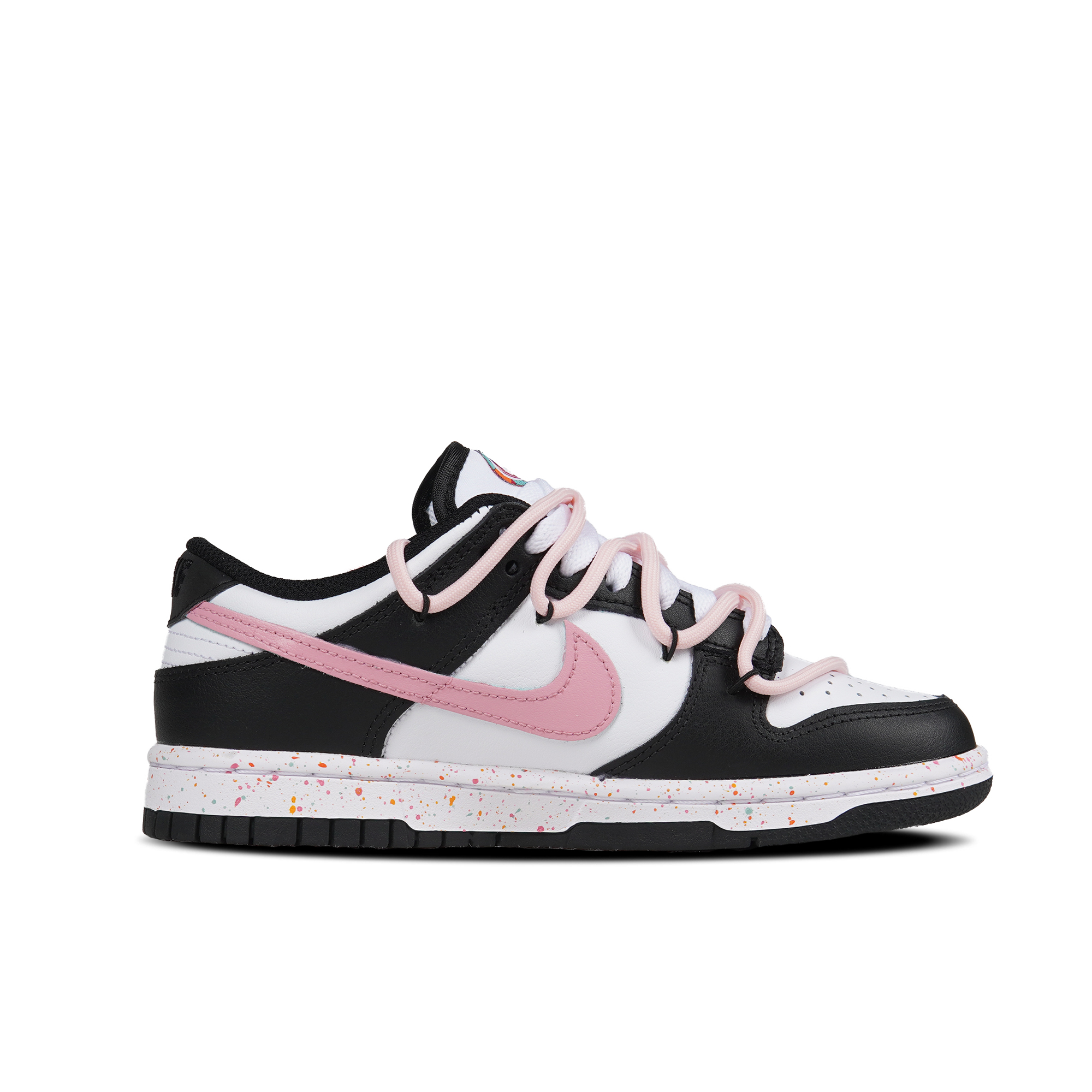 Order (W) Zapatillas Nike Dunk Low 'San Valentín Negro-Rosa Swoosh' FD4623-131(TeamP-女款黑粉彩点)