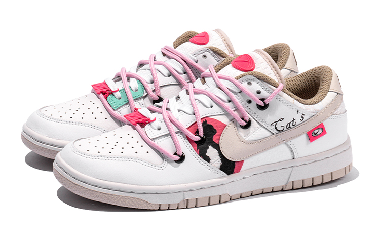 Lookbook (W) [定制鞋款] 耐克Dunk Low“情人节白粉” DX6060-121(TeamB-女款黑白猫I-BOX)