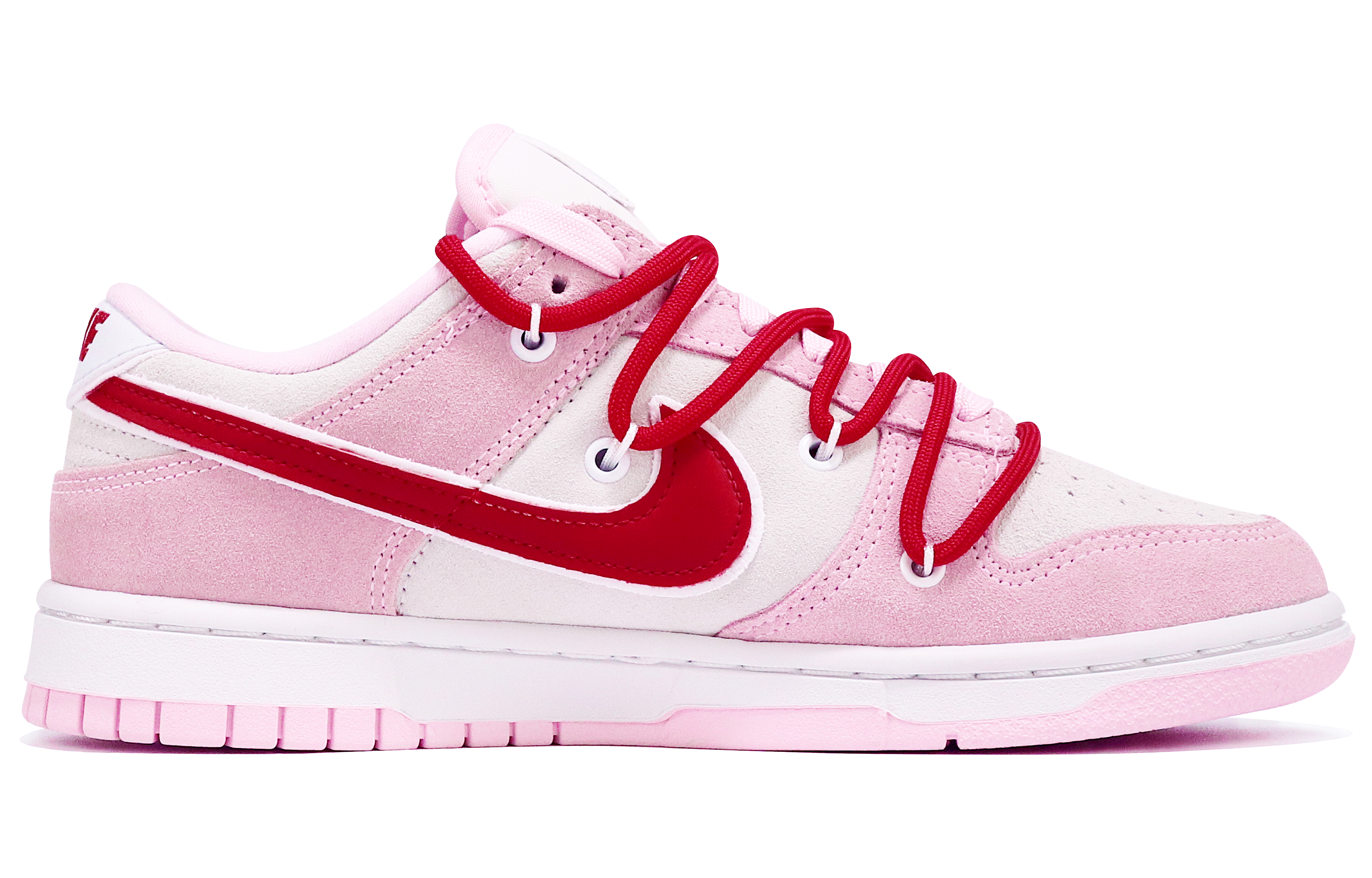Lookbook (W) [Shoes Kustom] Nike Dunk Low 'Valentine's Day Putih-Pink' DV3054-600(TeamTen-女款爱心粉)