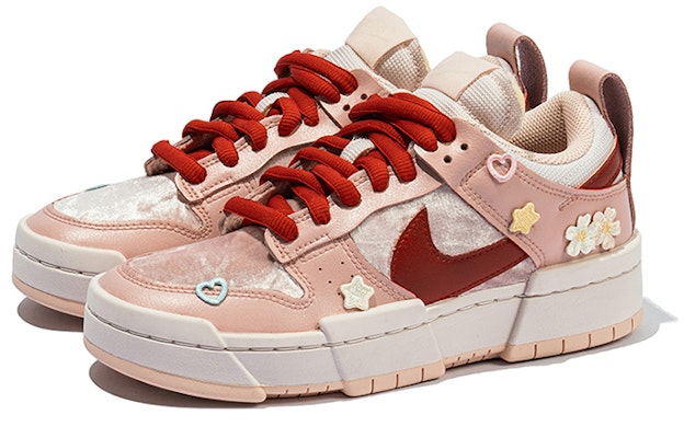 (W) 나이키 덩크 로우 '발렌타인 화이트 핑크' (커스텀) CK6654-602(TeamB-女款立体小花I-BOX) Lookbook (W) 나이키 덩크 로우 '발렌타인 화이트 핑크' (커스텀) CK6654-602(TeamB-女款立体小花I-BOX)