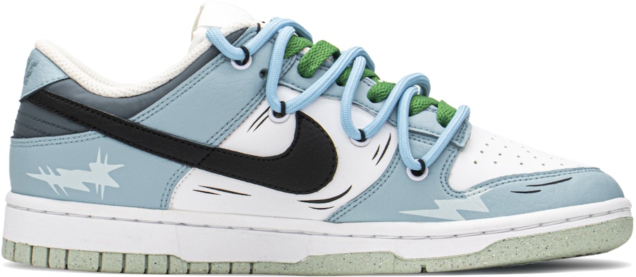 【定制球鞋】Nike Dunk Low FZBB 情人節 特殊禮盒 解構鞋帶 閃電 愛心 低幫 板鞋 女款 藍黑 Lookbook 【定制球鞋】Nike Dunk Low FZBB 情人節 特殊禮盒 解構鞋帶 閃電 愛心 低幫 板鞋 女款 藍黑