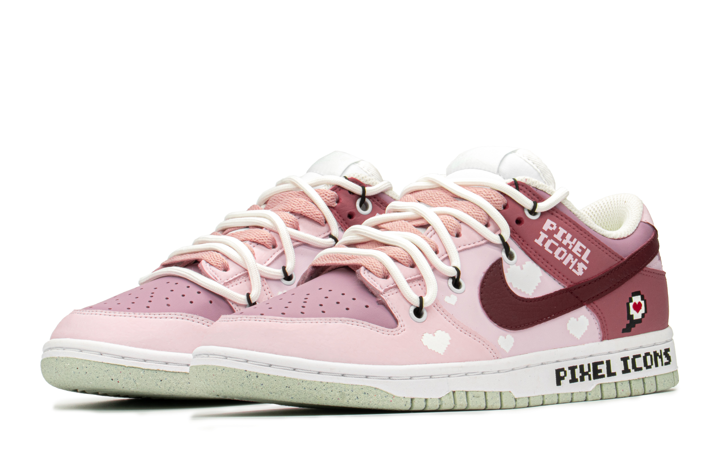 Lookbook (W) [定制鞋款] 耐克Dunk低帮‘情人节像素艺术’ DN1431-102(TeamA-DK可爱像素女S-BOX)