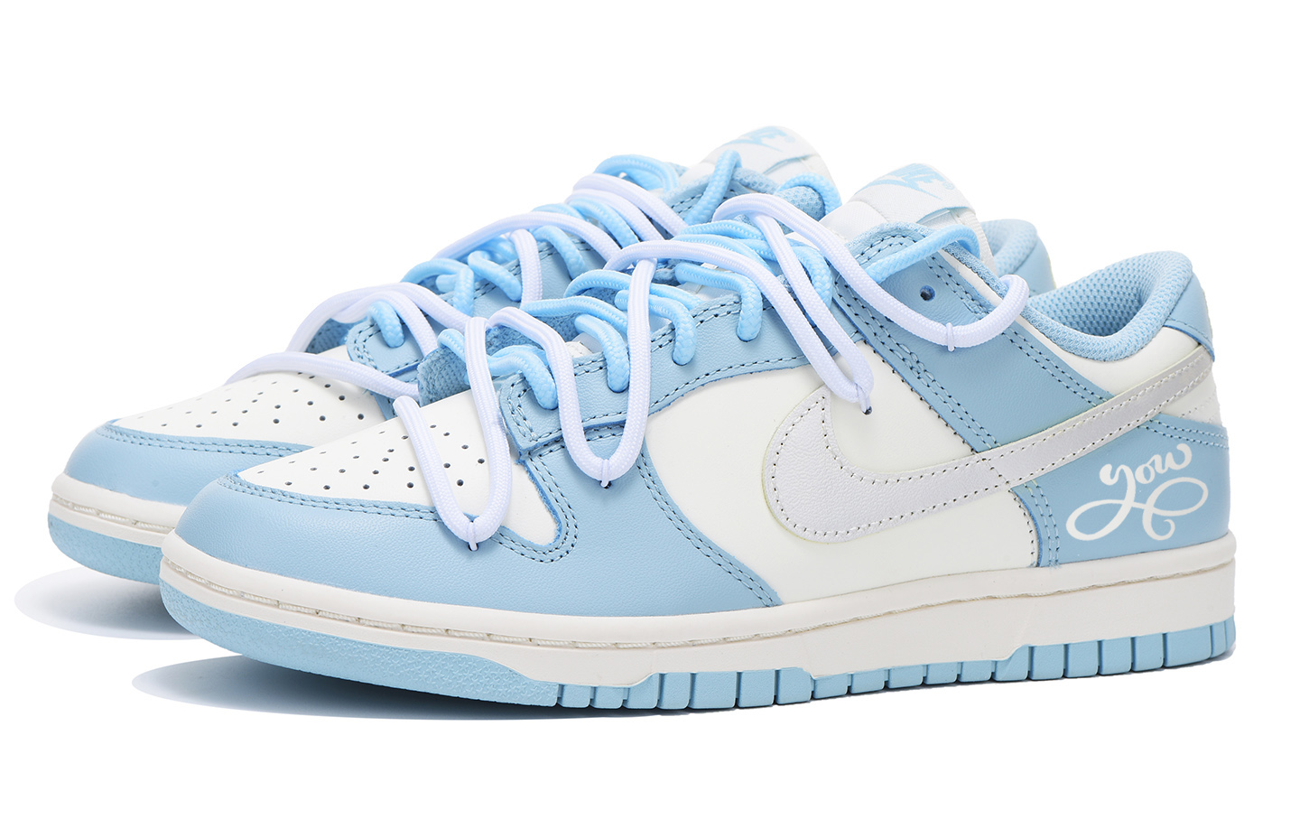 Lookbook (W) [定制鞋] 耐克Dunk Low '情人节礼物蓝银色' DD1503-123(Team拾伍-女款蓝银色)