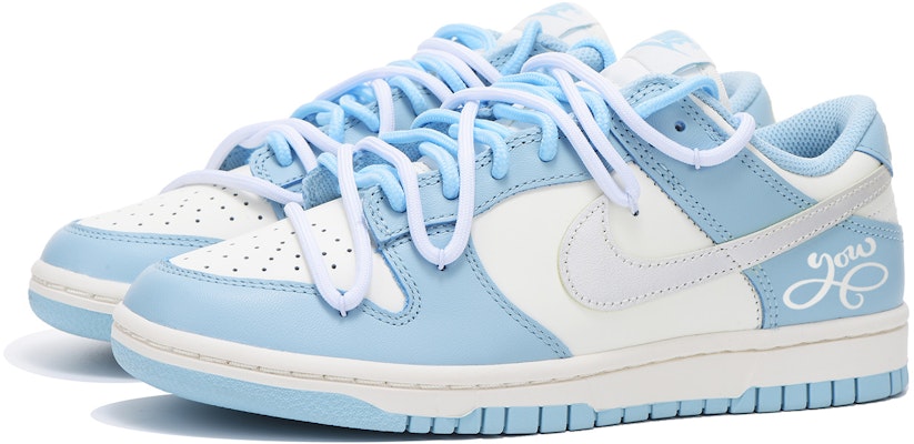 (W) 나이키 덩크 로우 '발렌타인 블루실버' (커스텀) DD1503-123(Team拾伍-女款蓝银色) Lookbook (W) 나이키 덩크 로우 '발렌타인 블루실버' (커스텀) DD1503-123(Team拾伍-女款蓝银色)