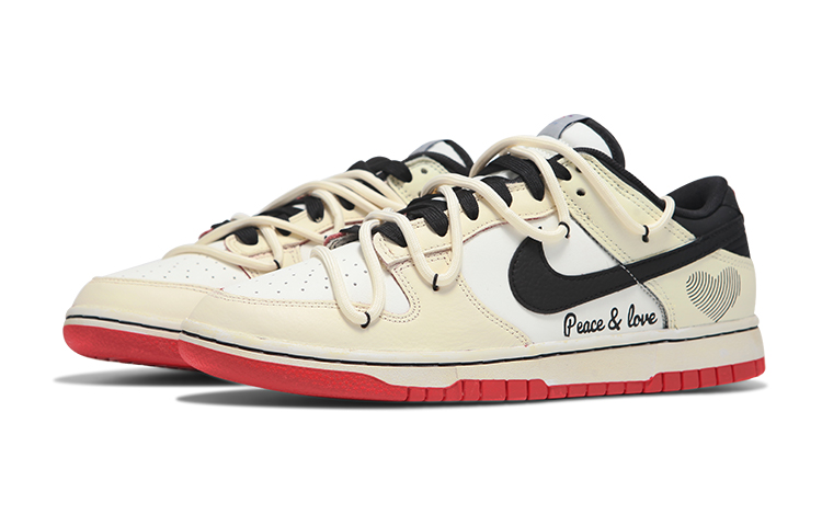 Lookbook (W) [Kasut Custom] Nike Dunk Low 'Hari Valentine Damai dan Cinta' DO6288-100(Teamfour-女款和平与爱QD)