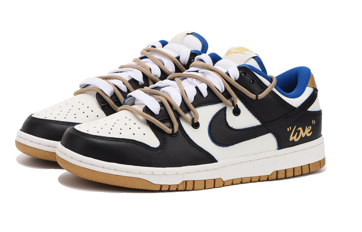 Lookbook (W) [Sepatu Kustom] Nike Dunk Low 'Valentine's Day Deconstructed Hitam' FB7173-141(Team拾伍-女款黑二字母)