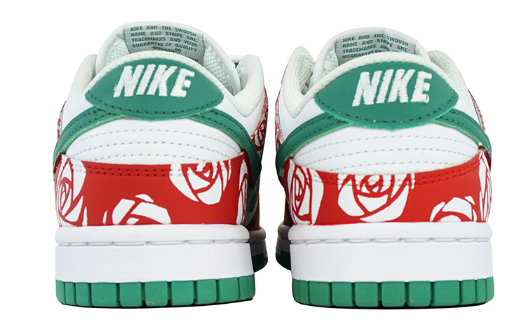 Shop 【定制球鞋】Nike Dunk Low 解構 情人節限定 玫瑰島嶼 低幫 板鞋 女款 紅綠色