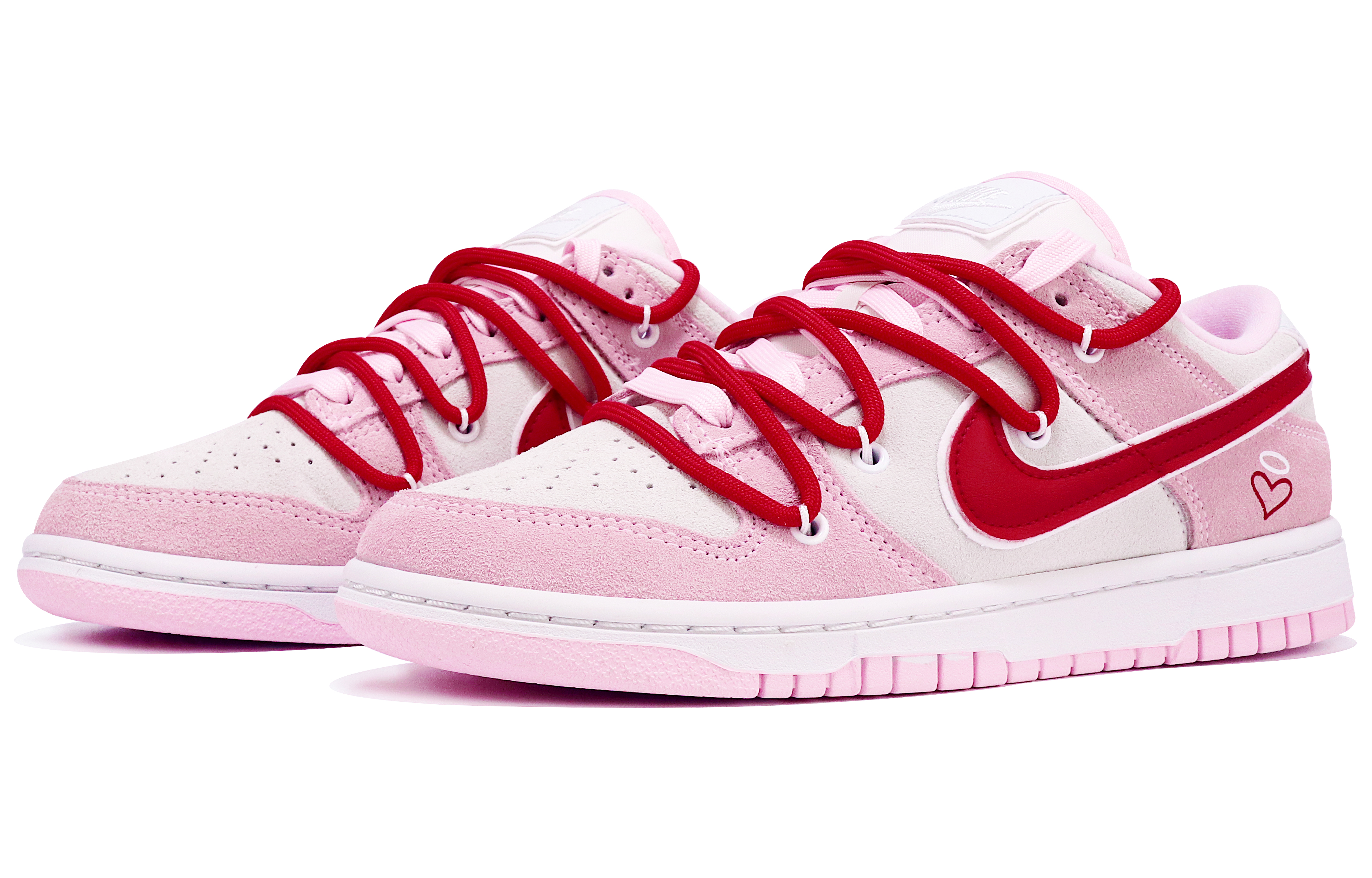 Shop (W) [Shoes Kustom] Nike Dunk Low 'Valentine's Day Putih-Pink' DV3054-600(TeamTen-女款爱心粉)