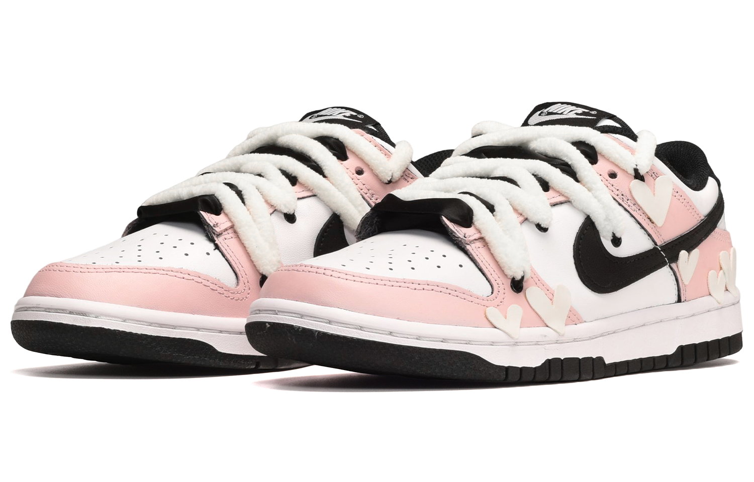 Purchase 【客製球鞋】Nike Dunk Low 情人節 卡斯製造 粉色熊貓 光變愛心 低幫 板鞋 女款 黑白粉
