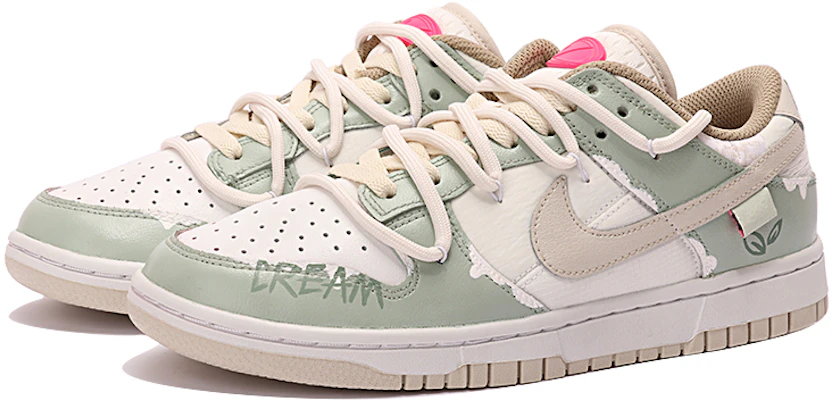 【訂製球鞋】Nike Dunk 低筒 香草冰淇淋 奶油 夏日 清爽 簡約 解構風 百搭 板鞋 女款 綠白 Lookbook 【訂製球鞋】Nike Dunk 低筒 香草冰淇淋 奶油 夏日 清爽 簡約 解構風 百搭 板鞋 女款 綠白