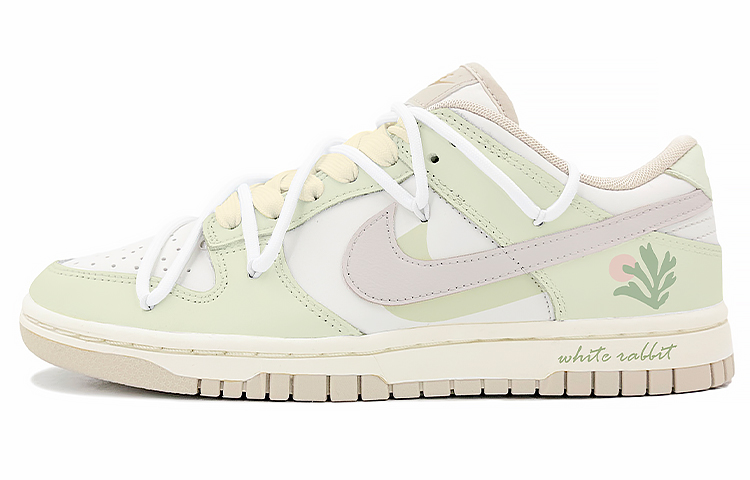 Buy (W) [Zapatillas Personalizadas] Nike Dunk Low 'Vainilla Pudding Blanco Verde' DX5930-001(TeamK-香草布丁)