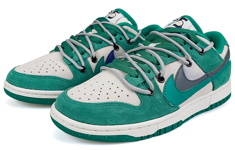 Lookbook (W) [Kasut Custom] Nike Dunk Low 'Vintage Kelabu Hijau Patchwork' DO9457-101(TeamNine-灰绿拼色)