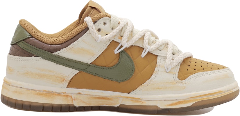 【客製化球鞋】Nike Dunk Low OKHR 復古風做舊解構 摩卡咖啡色 橄欖綠 麻繩 字體 防滑耐磨 低筒 滑板鞋 女款 黃棕色 Buy 【客製化球鞋】Nike Dunk Low OKHR 復古風做舊解構 摩卡咖啡色 橄欖綠 麻繩 字體 防滑耐磨 低筒 滑板鞋 女款 黃棕色