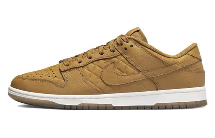 Sizing 【客製化球鞋】Nike Dunk Low OKHR 復古風做舊解構 摩卡咖啡色 橄欖綠 麻繩 字體 防滑耐磨 低筒 滑板鞋 女款 黃棕色