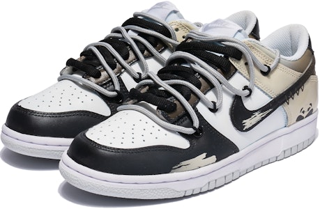 【客製化球鞋】Nike Dunk 美式復古 熊貓 黑腳趾 卡其 做舊 舒適 低筒 板鞋 女款 棕白 Shop 【客製化球鞋】Nike Dunk 美式復古 熊貓 黑腳趾 卡其 做舊 舒適 低筒 板鞋 女款 棕白